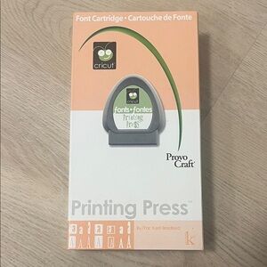 Cricut Printing Press Font Cartridge